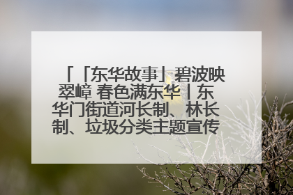 「东华故事」碧波映翠嶂 春色满东华丨东华门街道河长制、林长制、垃圾分类主题宣传如火如荼中