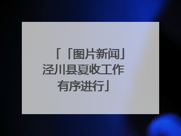 「图片新闻」泾川县夏收工作有序进行