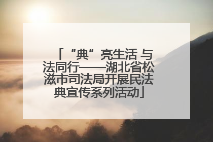 “典”亮生活 与法同行——湖北省松滋市司法局开展民法典宣传系列活动