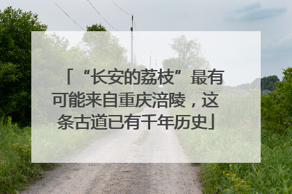 “长安的荔枝”最有可能来自重庆涪陵，这条古道已有千年历史