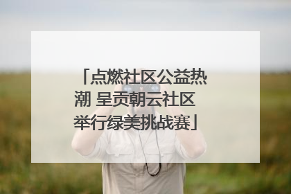 点燃社区公益热潮 呈贡朝云社区举行绿美挑战赛