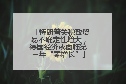 特朗普关税致贸易不确定性增大，德国经济或面临第三年“零增长”