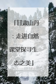 甘肃山丹：走进自然课堂探寻生态之美