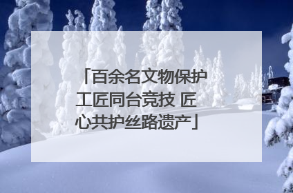 百余名文物保护工匠同台竞技 匠心共护丝路遗产