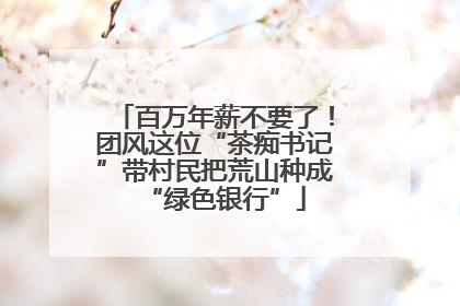 百万年薪不要了！团风这位“茶痴书记”带村民把荒山种成“绿色银行”