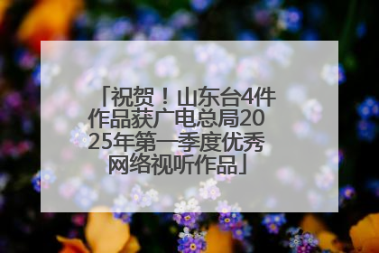 祝贺！山东台4件作品获广电总局2025年第一季度优秀网络视听作品
