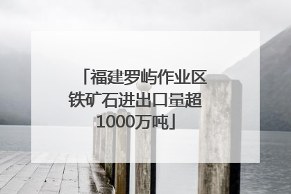 福建罗屿作业区铁矿石进出口量超1000万吨