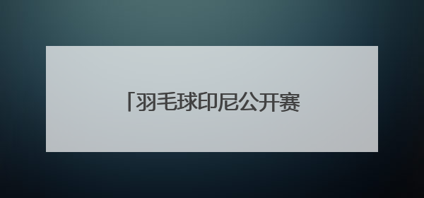 羽毛球印尼公开赛｜王祉怡不敌安洗莹 获得女单亚军