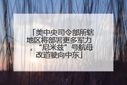 美中央司令部所辖地区将部署更多军力，“尼米兹”号航母改道驶向中东