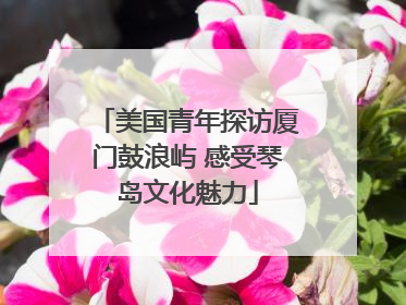 美国青年探访厦门鼓浪屿 感受琴岛文化魅力
