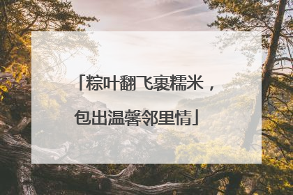 粽叶翻飞裹糯米，包出温馨邻里情