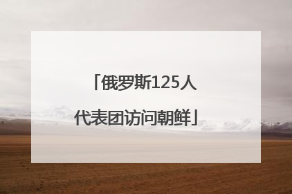 俄罗斯125人代表团访问朝鲜