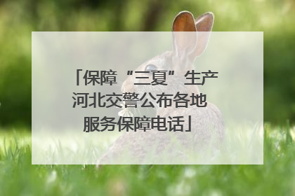 保障“三夏”生产 河北交警公布各地服务保障电话