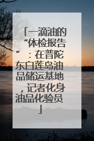一滴油的“体检报告”：在普陀东白莲岛油品储运基地，记者化身油品化验员