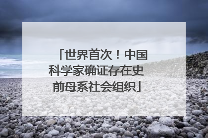 世界首次！中国科学家确证存在史前母系社会组织