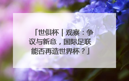 世俱杯｜观察：争议与新意，国际足联能否再造世界杯？