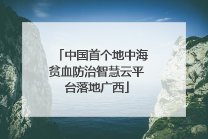 中国首个地中海贫血防治智慧云平台落地广西