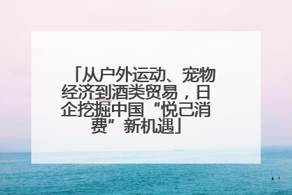 从户外运动、宠物经济到酒类贸易，日企挖掘中国“悦己消费”新机遇