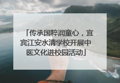 传承国粹润童心，宜宾江安水清学校开展中医文化进校园活动