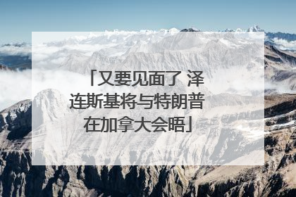 又要见面了 泽连斯基将与特朗普在加拿大会晤