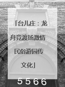 台儿庄：龙舟竞渡扬激情 民俗游园传文化