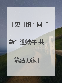 史口镇：同“新”迎端午 共筑活力家
