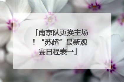 南京队更换主场！“苏超”最新观赛日程表→