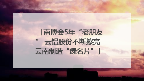 南博会5年“老朋友” 云铝股份不断擦亮云南制造“绿名片”