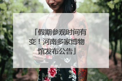 假期参观时间有变！河南多家博物馆发布公告