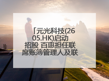 元光科技(2605.HK)启动招股 百惠担任联席账簿管理人及联席牵头经办人