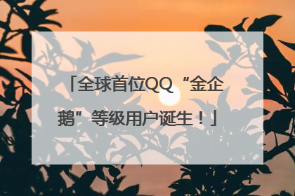 全球首位QQ“金企鹅”等级用户诞生！