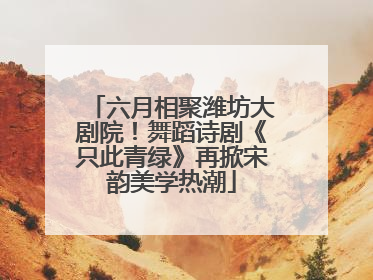 六月相聚潍坊大剧院！舞蹈诗剧《只此青绿》再掀宋韵美学热潮