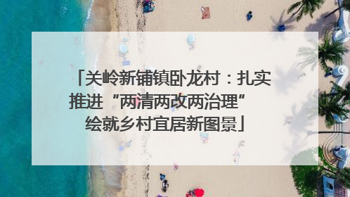 关岭新铺镇卧龙村：扎实推进“两清两改两治理” 绘就乡村宜居新图景