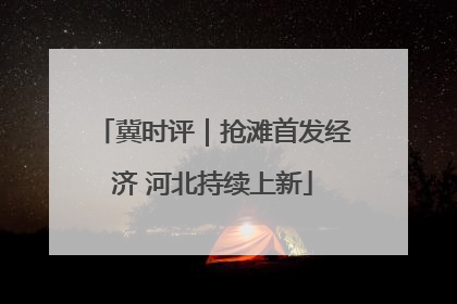 冀时评｜抢滩首发经济 河北持续上新