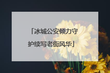 冰城公安倾力守护续写老街风华