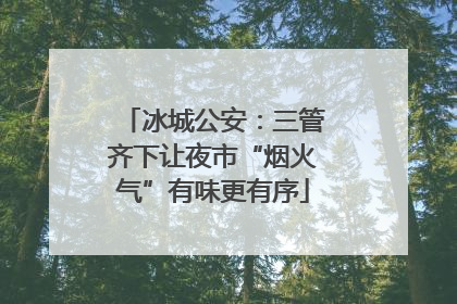冰城公安：三管齐下让夜市“烟火气”有味更有序