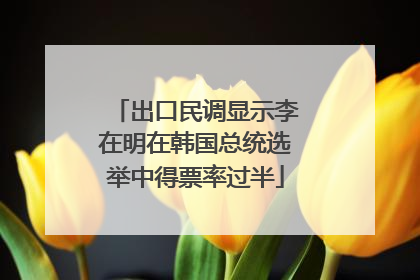 出口民调显示李在明在韩国总统选举中得票率过半