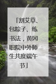 割艾草、包粽子、练书法，黄冈职院中外师生共度端午节