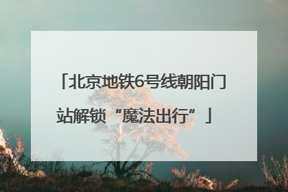 北京地铁6号线朝阳门站解锁“魔法出行”