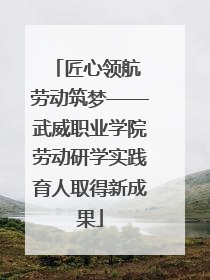 匠心领航 劳动筑梦——武威职业学院劳动研学实践育人取得新成果