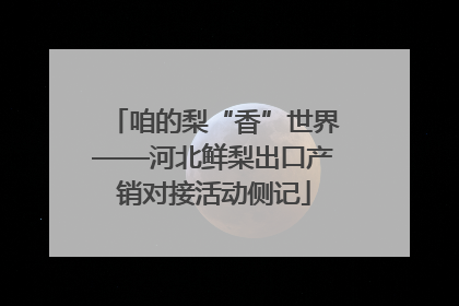 咱的梨“香”世界——河北鲜梨出口产销对接活动侧记