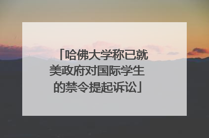 哈佛大学称已就美政府对国际学生的禁令提起诉讼
