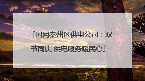 国网秦州区供电公司：双节同庆 供电服务暖民心