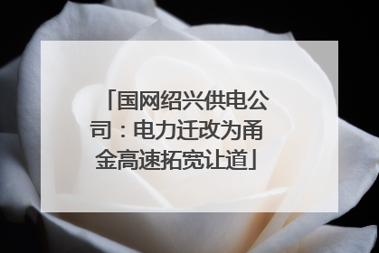 国网绍兴供电公司：电力迁改为甬金高速拓宽让道