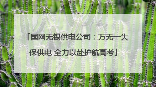 国网无锡供电公司：万无一失保供电 全力以赴护航高考