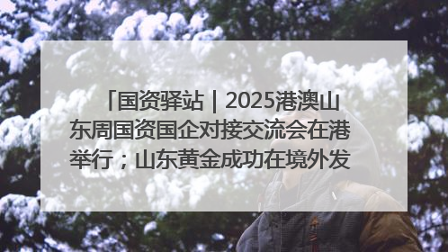 国资驿站｜2025港澳山东周国资国企对接交流会在港举行；山东黄金成功在境外发行3亿美元绿色债券