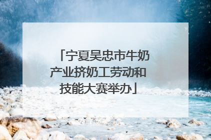 宁夏吴忠市牛奶产业挤奶工劳动和技能大赛举办