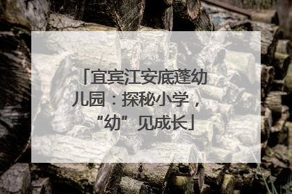 宜宾江安底蓬幼儿园：探秘小学，“幼”见成长