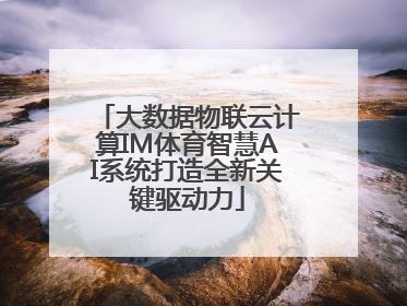大数据物联云计算IM体育智慧AI系统打造全新关键驱动力