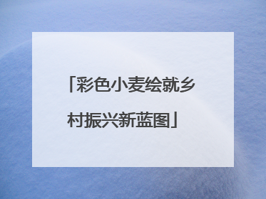 彩色小麦绘就乡村振兴新蓝图